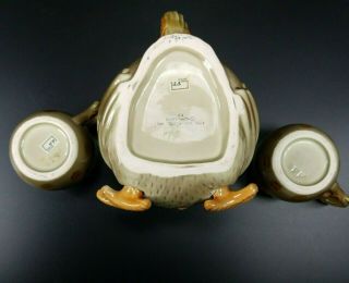 Fitz & Floyd Vintage 1978 Owl Teapot & 2 Matching Cups / Small Mugs Japan 6