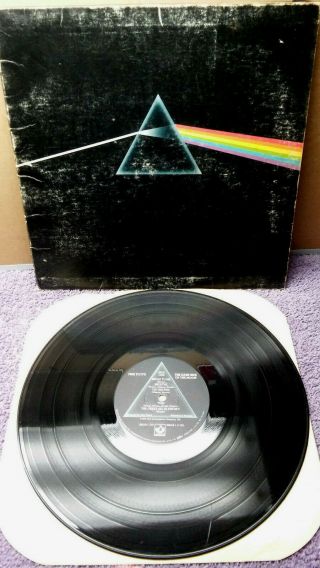 Vintage Vinyl Record Album Pink Floyd The Dark Side Of The Moon