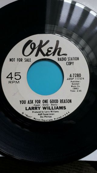 Rare Northern Soul - Larry Williams - You Ask For One Good Reason - Okeh