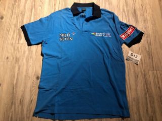 UNITED COLORS BENETTON FORMULA 1 FORD RACING ITALY POLO SHIRT MILD SEVEN BLUE XL 2