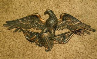 Vintage Copper Guild Syroco American Eagle W/ Shield Patriotic Wall Art Decor