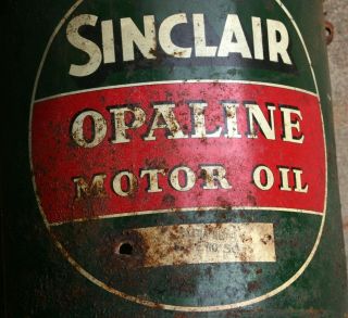 Very Rare 1930’s Sinclair Opaline 5 Gallon Motor Oil Can 4