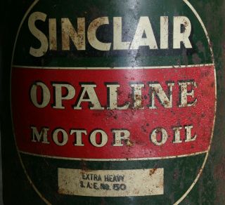 Very Rare 1930’s Sinclair Opaline 5 Gallon Motor Oil Can 7