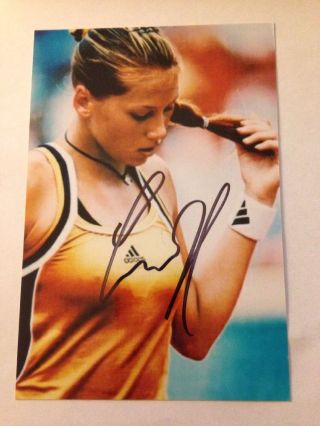 Anna Kournikova Autograph Photo Signed Auto The Biggest Loser Wta Doubles Champ