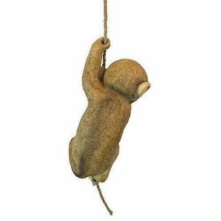 16 Inches Hanging Baby Monkey Chimpanzee Statue For African Flair Garden Style 5