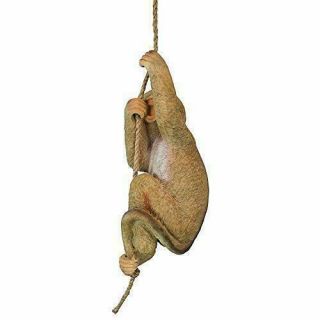 16 Inches Hanging Baby Monkey Chimpanzee Statue For African Flair Garden Style 6