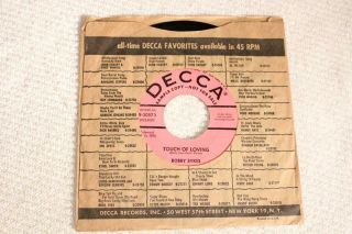 Rockabilly Bobby Sykes Touch Of Loving Decca 30573 Dj Vg,  Os Guitar
