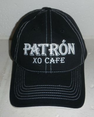 Patron Xo Cafe Tequila Logo Black Baseball Hat Cap