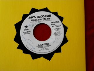 Elton John Bennie And The Jets Rare Promo Vg,  Mca Records Pop 45