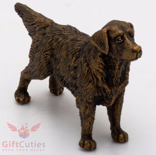 Tin Pewter Figurine Of Golden Retriever Dog Ironwork