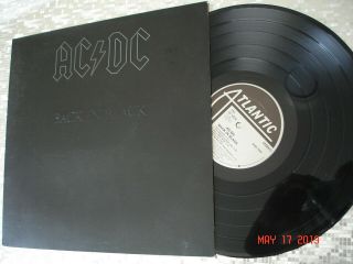 Ac/dc " Back In Black " - Lp Atlantic Sd 16018 1980 Vintage Htf Club Edition