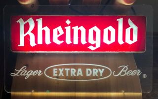 Vtg Rheingold Lager Extra Dry Beer Neon Light Sign Bar Decor Man Cave