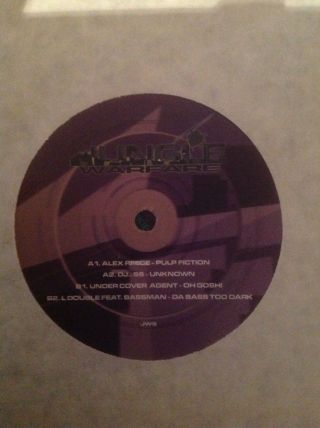 Alex Reece - Pulp Fiction/dj Ss - Black/bass Too Dark/oh Gosh 12 " Jungle Vinyl