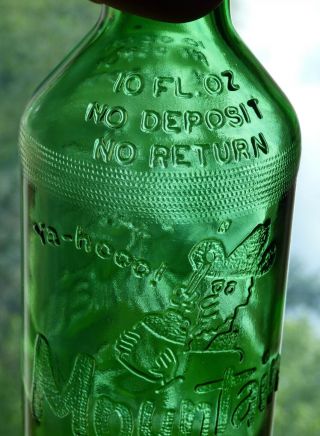 Vintage NDNR Canadian MOUNTAIN DEW Hillbilly glass soda bottle 4