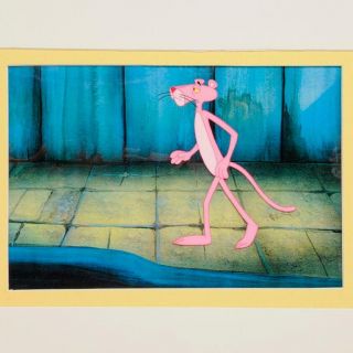Pink Panther Production Cel 10 " X7 " On Background W/coa