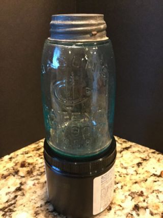 Midget / Pint Mason Patent Nov 30th,  1858 Consolidated Fruit Jar Co.  Cfjco Glass