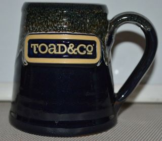 Toad & Co Coffee Mug Black Deneen Pottery Hand Thrown Usa 2014