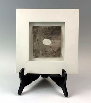 Framed Abstract Mixed Media On Vellum Painting John Millei Untitled