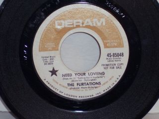 Northern Soul Promo 45 The Flrations " Need Your Loving/south Carolina " 1969