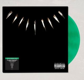 Marvel Black Panther The Album Lp Green Vinyl Kendrick Lamar.  Weeknd.  Avengers