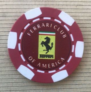 Ferrari Club Of America Las Vegas Chapter Pres.  Chuck Damus Souvenir Poker Chip