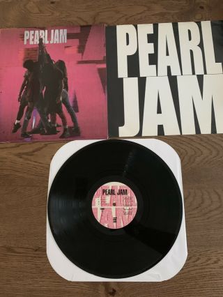 Pearl Jam Ten Vinyl Lp 1st Pressing 1991 Epic Records Us Press Seattle