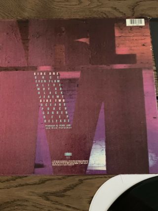 PEARL JAM TEN VINYL LP 1ST PRESSING 1991 EPIC RECORDS US PRESS SEATTLE 3