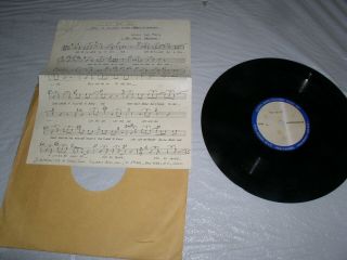 Extremely Rare Unreleased One Of A Kind 10 " Acetate; Randy Newman; " Let Me Go "