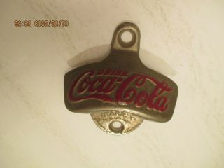 Vintage Star " X " Coca - Cola Wall Mount Bottle Opener (1925) Usa