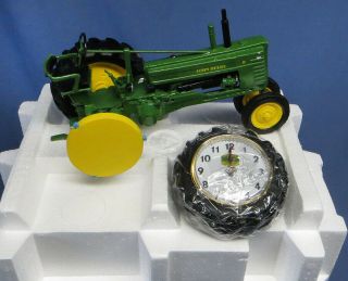 Rare Franklin John Deere Collectible Model B Tractor W/clock Wheel
