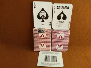 Early Sahara Hotel & Casino Las Vegas,  Nv Brown Deck/cards