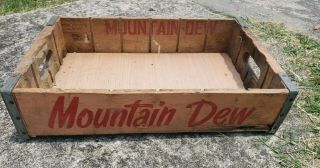 Mountain Dew Hillbilly Wooden Soda Bottle Crate By Woodstock Charleston Sc 1965