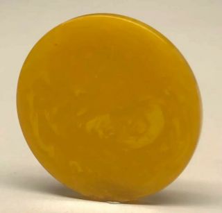 Group Of 10 Vintage Yellow Butterscotch Catalin Bakelite Poker Chip Marble Swirl