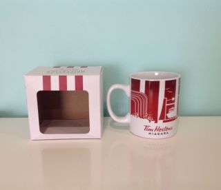 Tim Hortons Horton Coffee Tea Ceramic Mug Cup Niagara Falls Box Travel Donuts