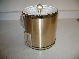 Vintage Mid - Century Georges Briard Lucite Ice Bucket With Tag -