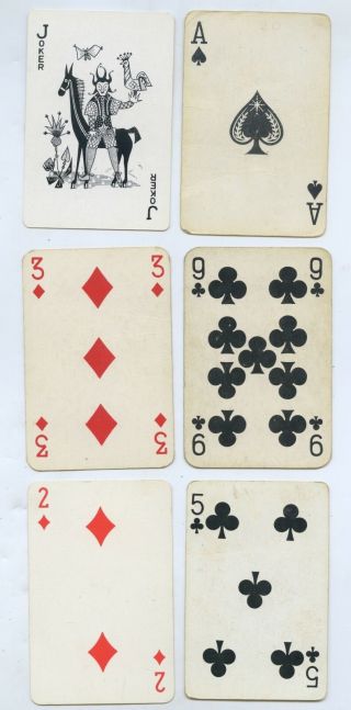 1960 ' S ADVERTISING OIL CO x6 ONLY PLAYING CARDS MOBIL GOLDEN FLEECE AMOCO T64 2