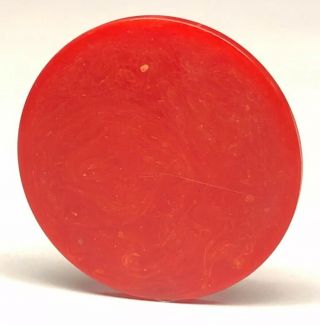 Group Of 10 Vintage Cherry Red Catalin Bakelite Poker Chip Marble Swirl
