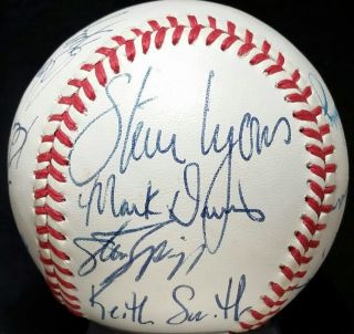 1989 Chicago White Sox Team Signed Oal Baseball Auto Vtg 80s Spring Training