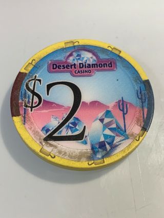 Desert Diamond Casino $2 Casino Chip Tucson Arizona 3.  99