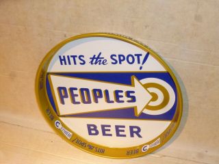 Vintage Peoples Brewing Co.  Beer Tray Hits The Spot Oshkosh Wi Tavern T