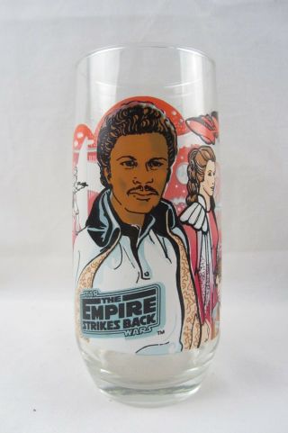 vtg STAR WARS Empire Strikes Back Burger King Glass 1980 LANDO,  Leia,  Han Solo 5