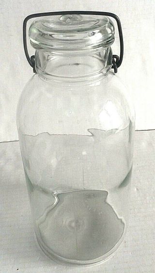 Large Jar Milk Bottle with Bail 10.  5 