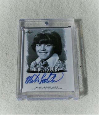 2012 Leaf Pop Century Mike Lookinland " Bobby Brady Autograph Signed Card