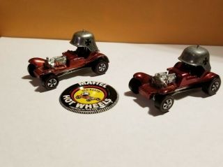 Hot Wheels Redline Two 69 Red Barons With Button 6400 Hk
