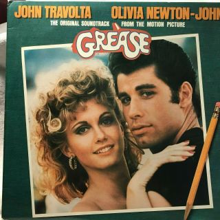 Vintage Grease Motion Picture Soundtrack 2 Lp Record Set John Travolta