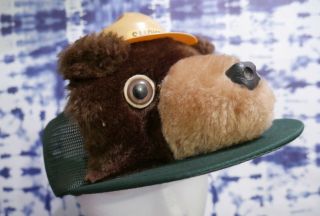 Vintage Smokey The Bear Snapback Plush 3d Hat By 3 West With Tags 1983