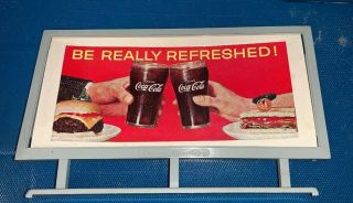 Rare 1959 Coca Cola Billboard Salesman Sample Cardboard Sign Miniature