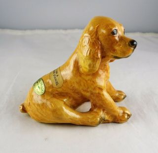Mortens Studio Cocker Spaniel Dog Figurine Labels