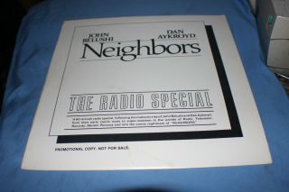 The Neighbors The Radio Special Radio Station Promo Album John Belushi,  Akroyd