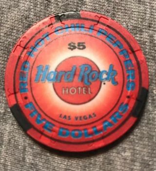 $5 Red Hot Chili Peppers Hard Rock Casino Chip